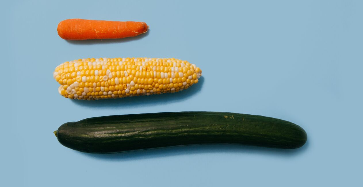 مراحل بزرگ شدن آلت تناسلی به عنوان مثال سبزیجات